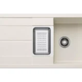 Мойка METRA 6 S Silgranit, нежный белый, двусторонняя
