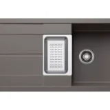 Мойка METRA 6 S Silgranit вулканический серый, двусторонняя