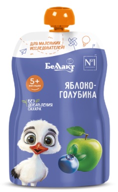 Пюре из яблок и голубики