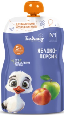 Пюре из яблок и персиков